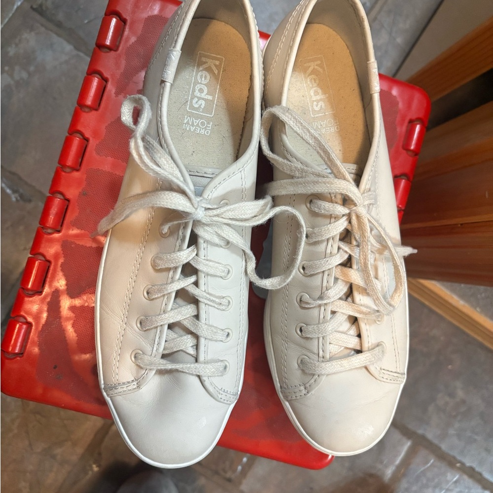 Keds Women's Cream Lace-Up Sneakers